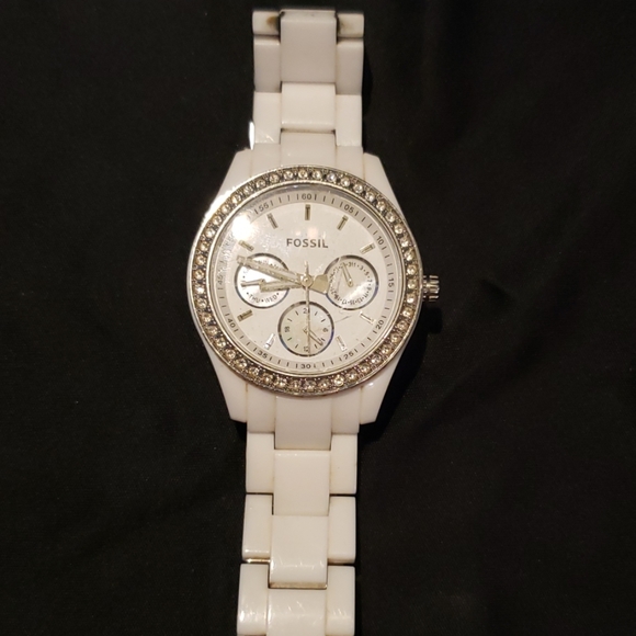 Fossil Accessories - SOLD Fossil watch, Stella white resin watch